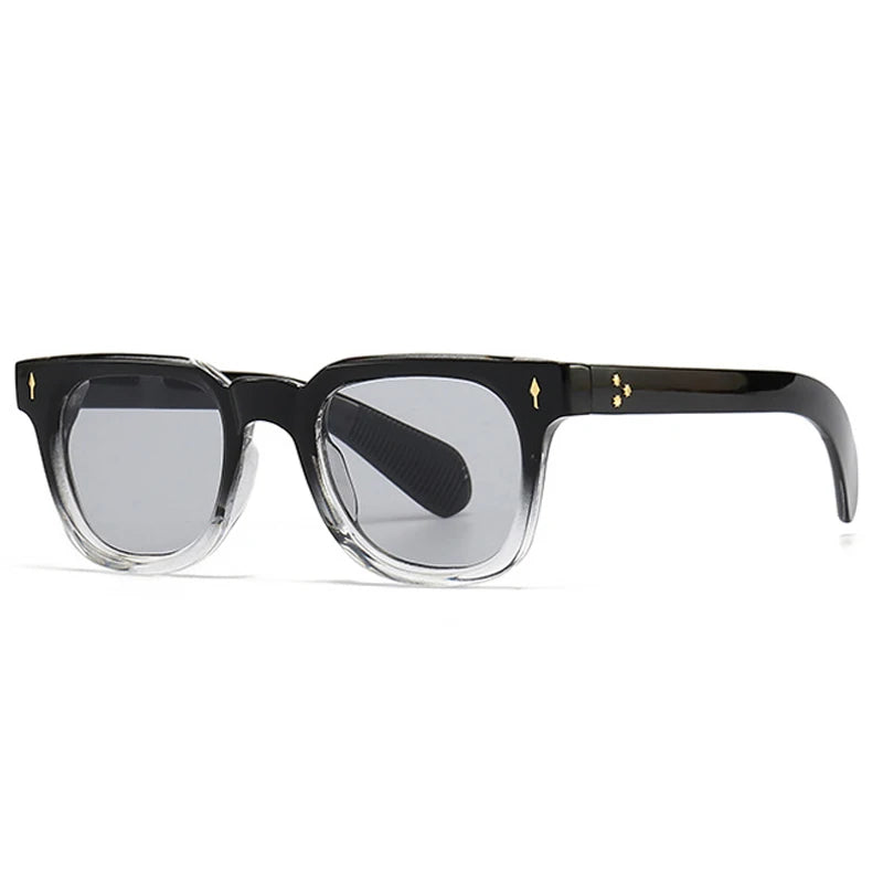 SHAUNA Retro Square Rivets Sunglasses Shades UV400