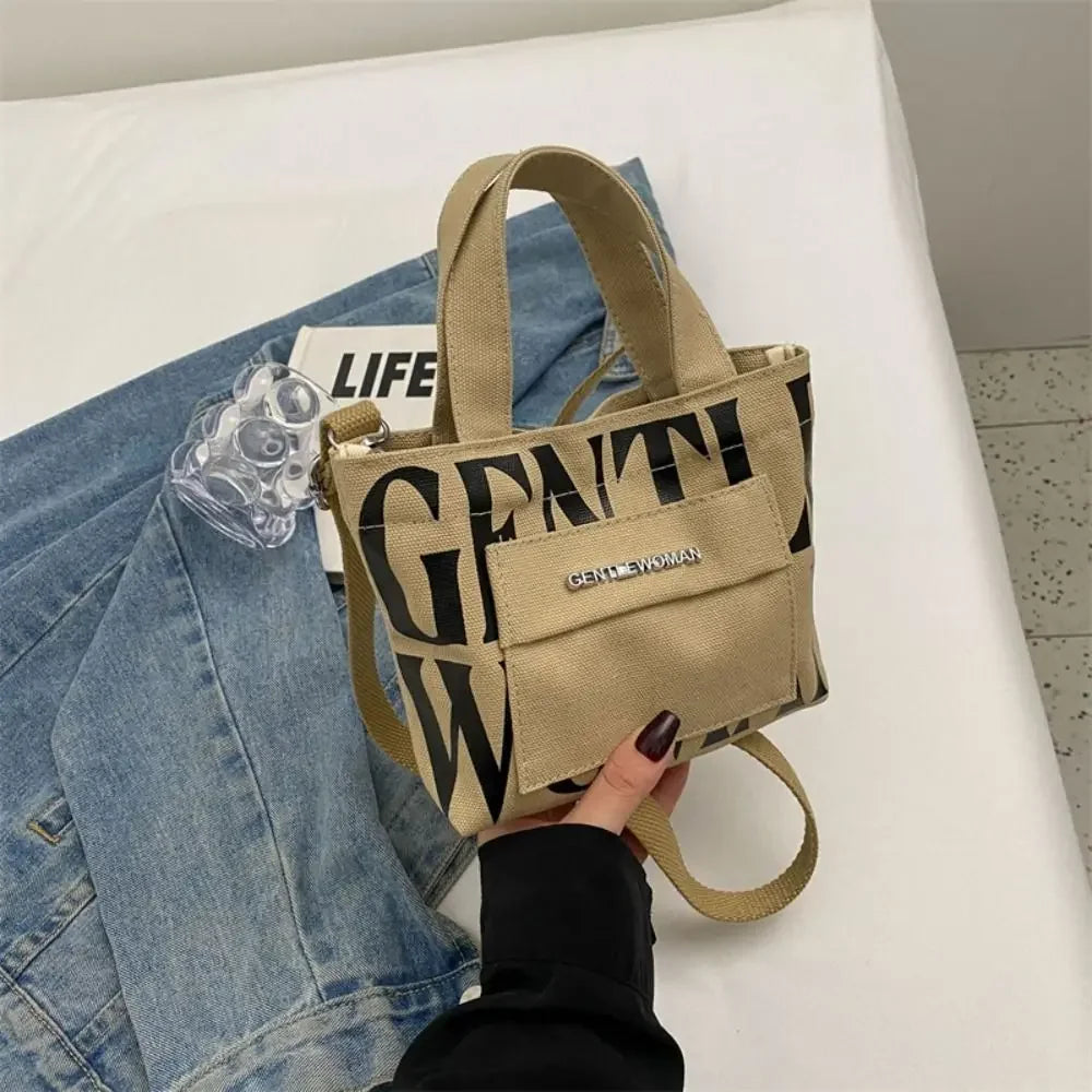 Shoulder Bag for Women Canvas Solid Color