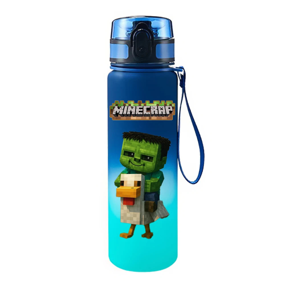 650ML Game Pixel Style Water Cup Drinking Outdoor Water Bottle