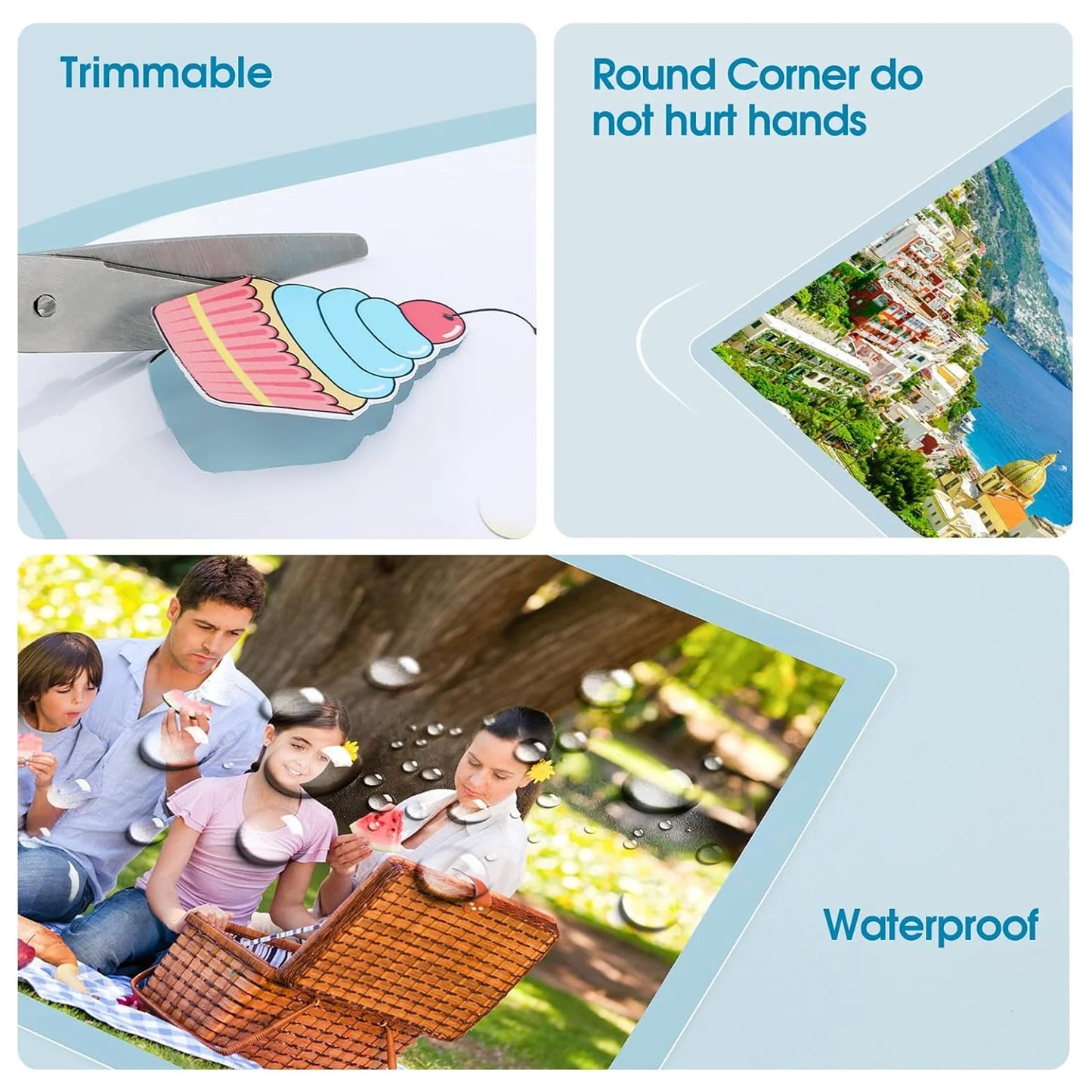 2.6x3.7 Inch Clear Thermal Laminating Sheets Waterproof Protective Film for Office Use