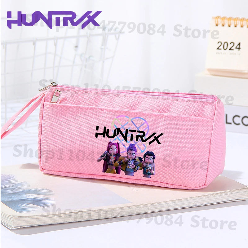 K-pop Demon Hunters Pink Pencil Case for Students