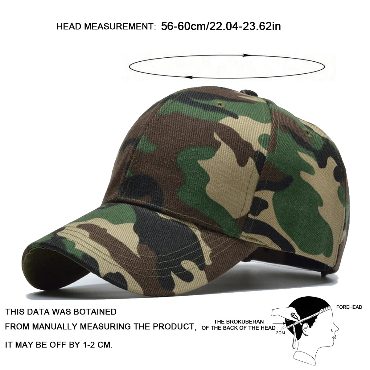 Unisex Light Plate Camouflage Baseball Caps Spring and Autumn Outdoor Adjustable