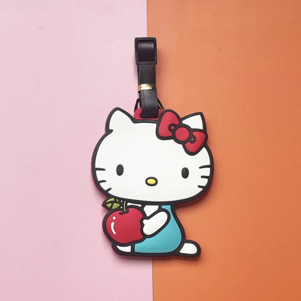 Kawaii Sanrio Luggage Tag Cute Cartoon Silica Suitcase Id Address Holder