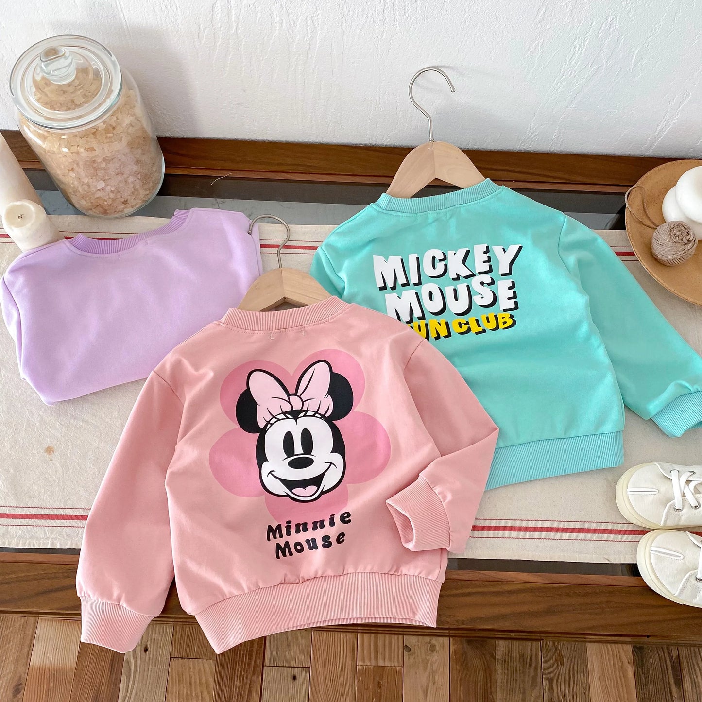Loose Disney Minnie Mickey Long Sleeve Pullover Sweater