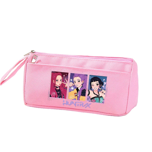 K-pop Demon Hunters Pink Pencil Case for Students
