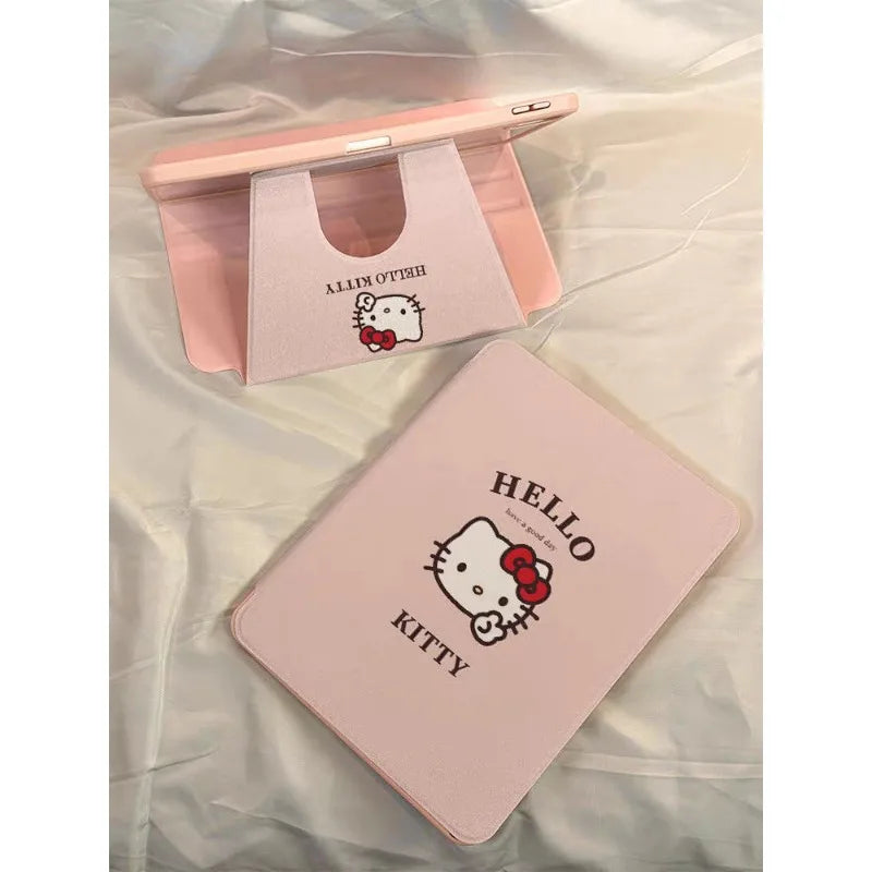 Kawaii Hello Kitty iPad Protective Case with Pen Slot