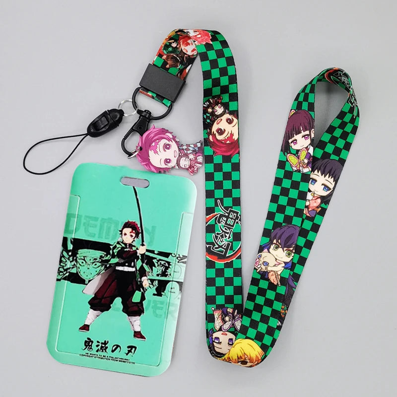 Demon Slayer Anime Key Lanyard Cosplay Badge ID Cards