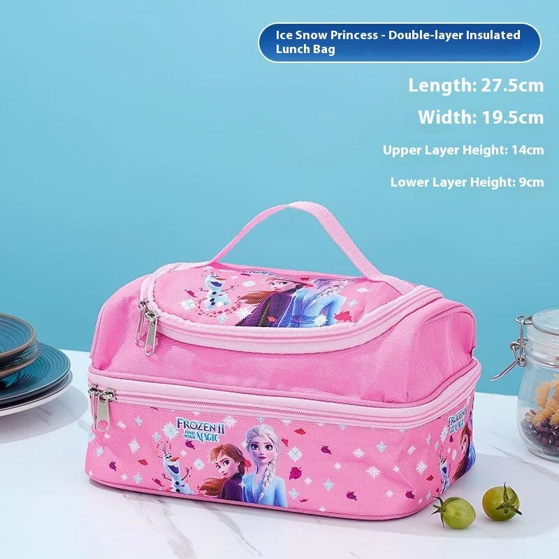 Double-Layer Insulated Handbag Waterproof Bento Bag