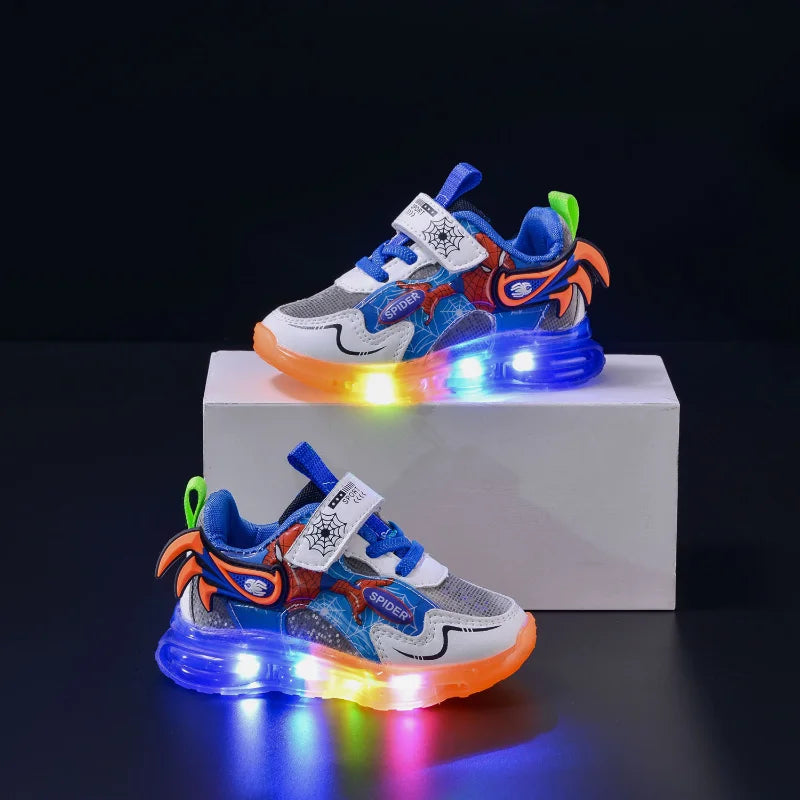 Sneakers Disney LED Children's Sport Anti-Slip Kids Outdoor Shoes