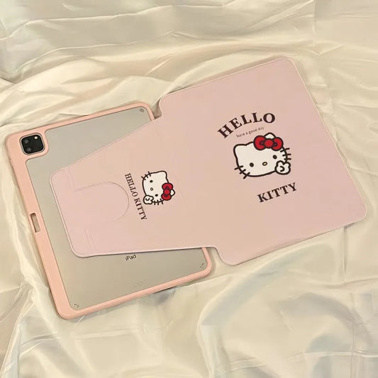 Kawaii Hello Kitty iPad Protective Case with Pen Slot