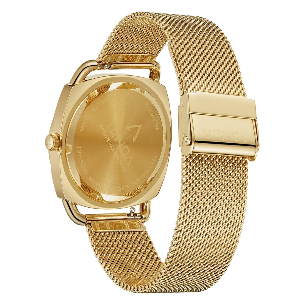 Trnda Women's Gold Stainless Steel Watch, Gold Dial | Trd-1234-3