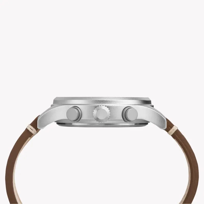 Timex Men's Brass Watch, Tan Leather, Off White Dial | Tw4b09200-1