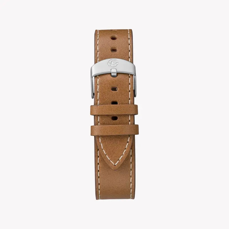 Timex Men's Brass Watch, Tan Leather, Off White Dial | Tw4b09200-2