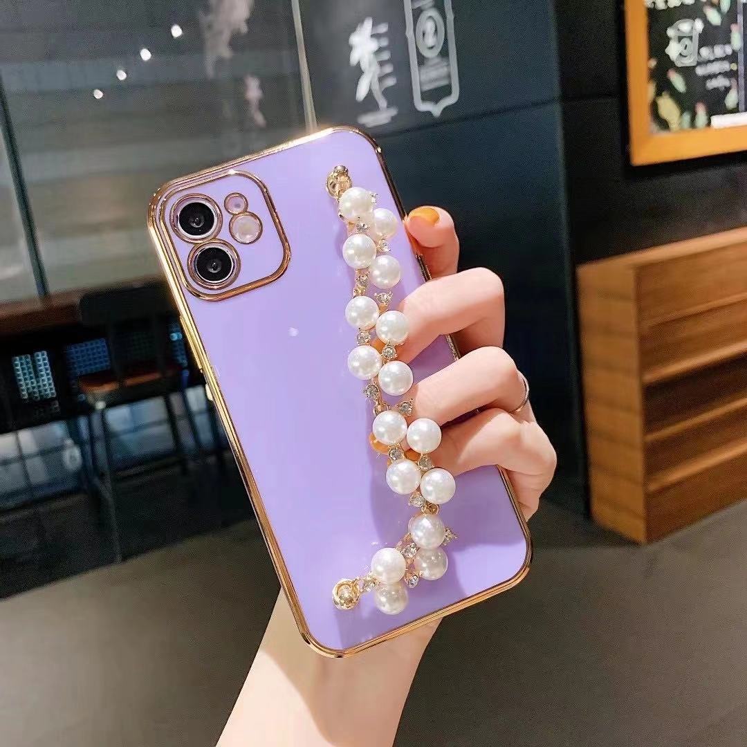 Electroplated Pearl Bracelet All-inclusive Soft Case