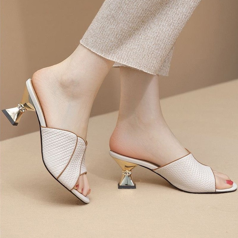 Stiletto Heel High Heels Comfortable Chunky Heel Sandals