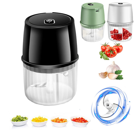 Electric Garlic Press Portable Wireless Food Chopper Mini