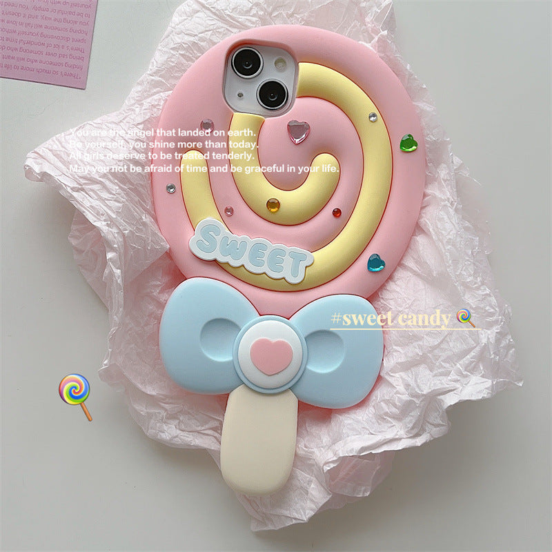 Silicone Phone Case Cute Lollipop Protective Sleeve