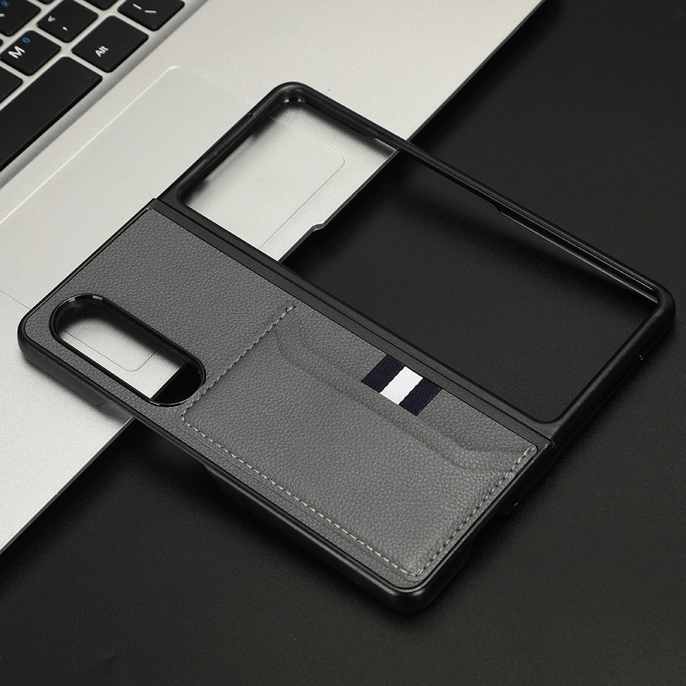 Simple Card-inserting Litchi Pattern Phone Case