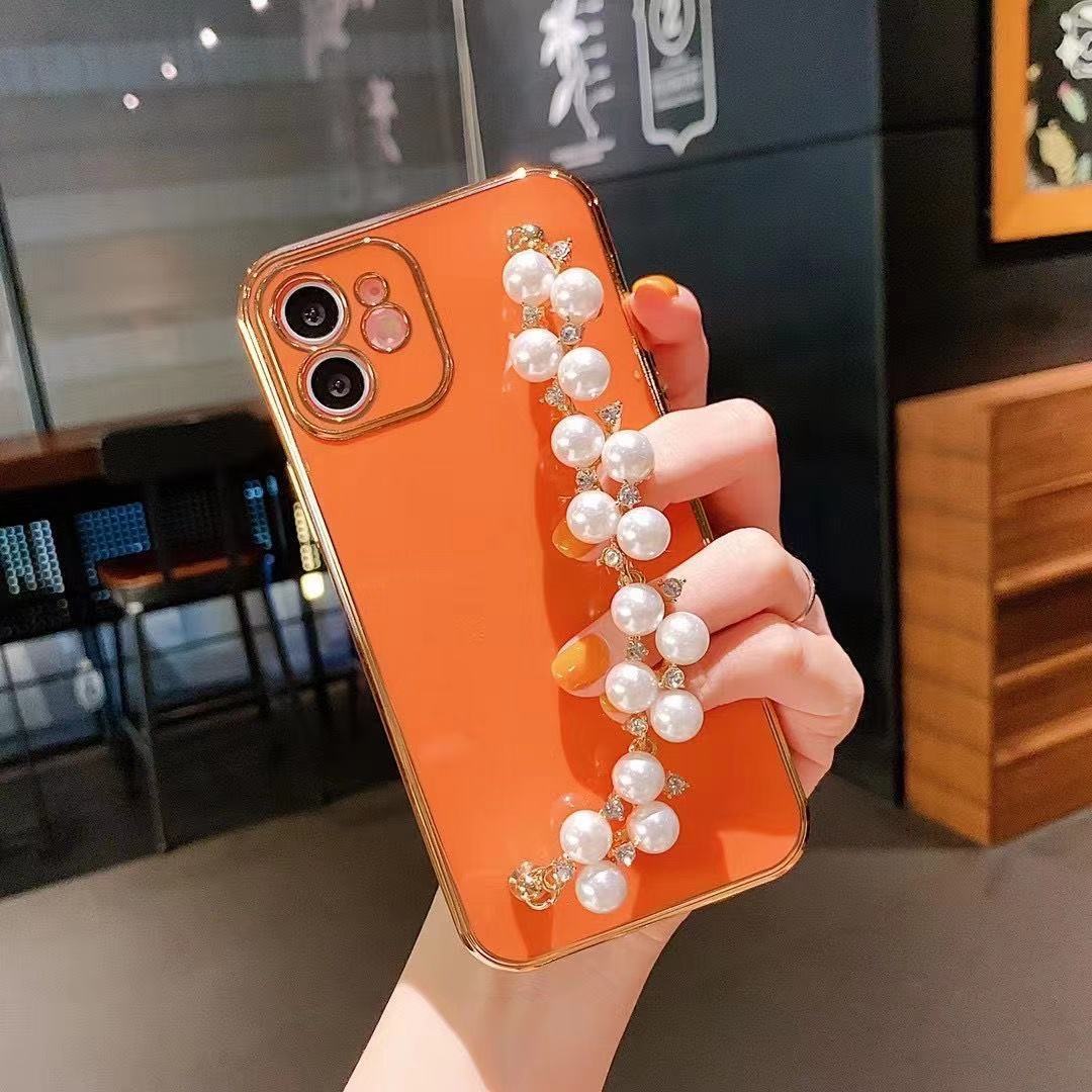 Electroplated Pearl Bracelet All-inclusive Soft Case