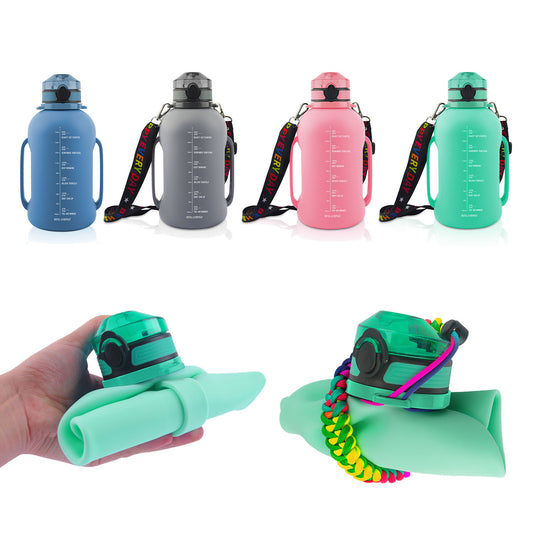 Water Cup Fitness Portable Roll Cup Food Grade Silicone Belly Cup Folding Outdoor