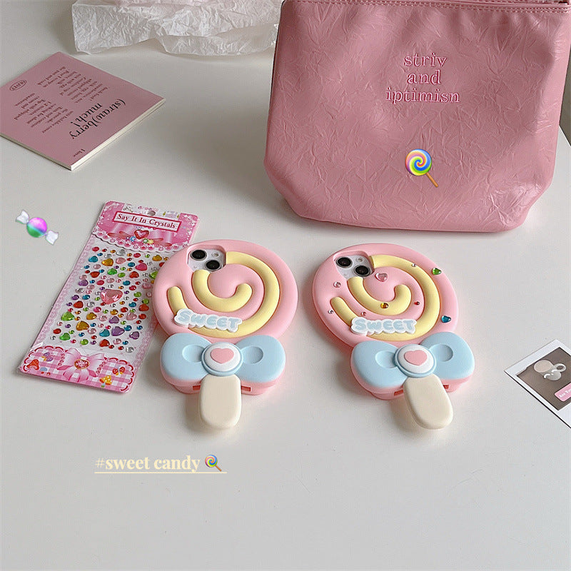 Silicone Phone Case Cute Lollipop Protective Sleeve