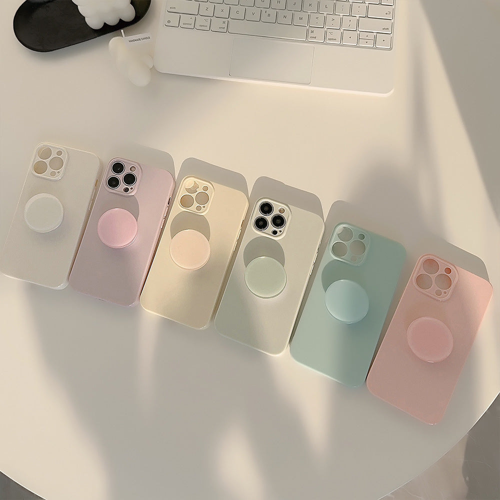 Solid Color Bracket Phone Case Simple