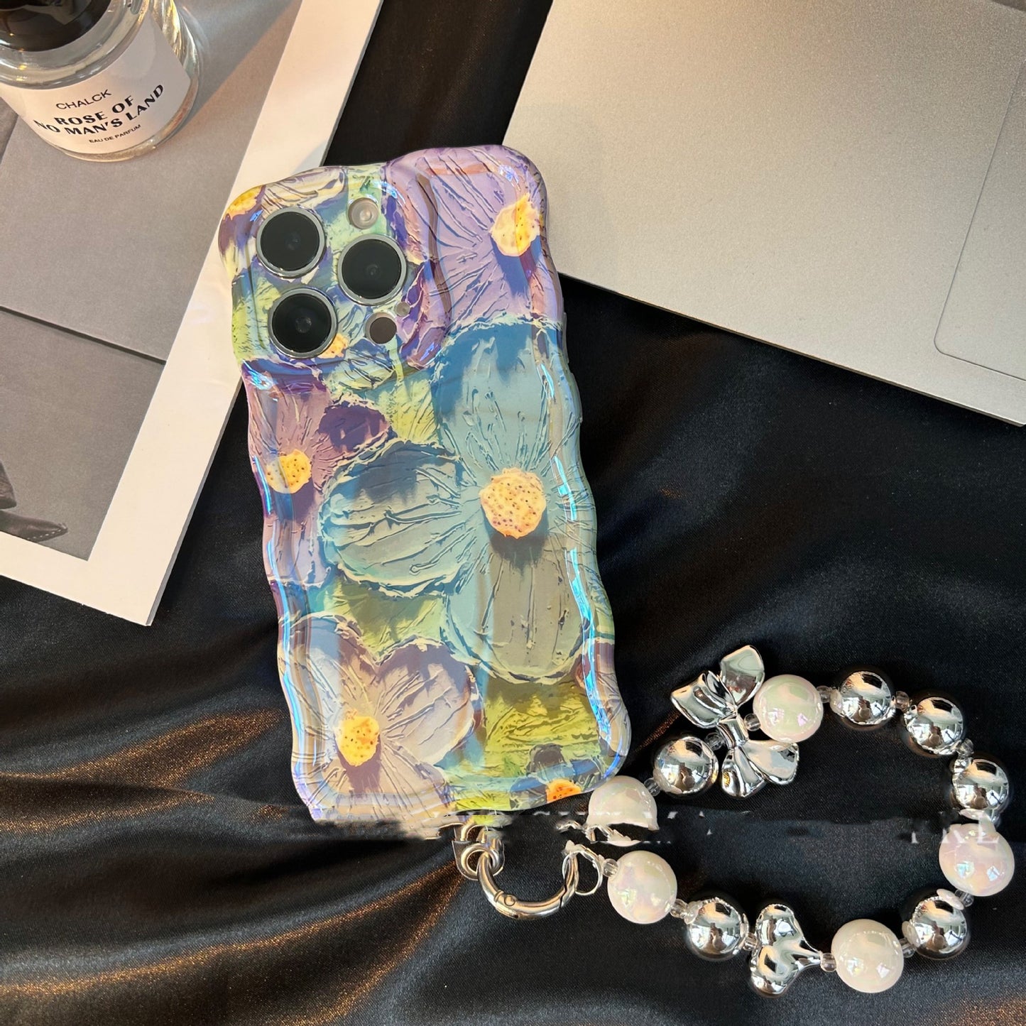 Retro Oil Painting Blu-ray Flowers Shockproof Case for Iphone