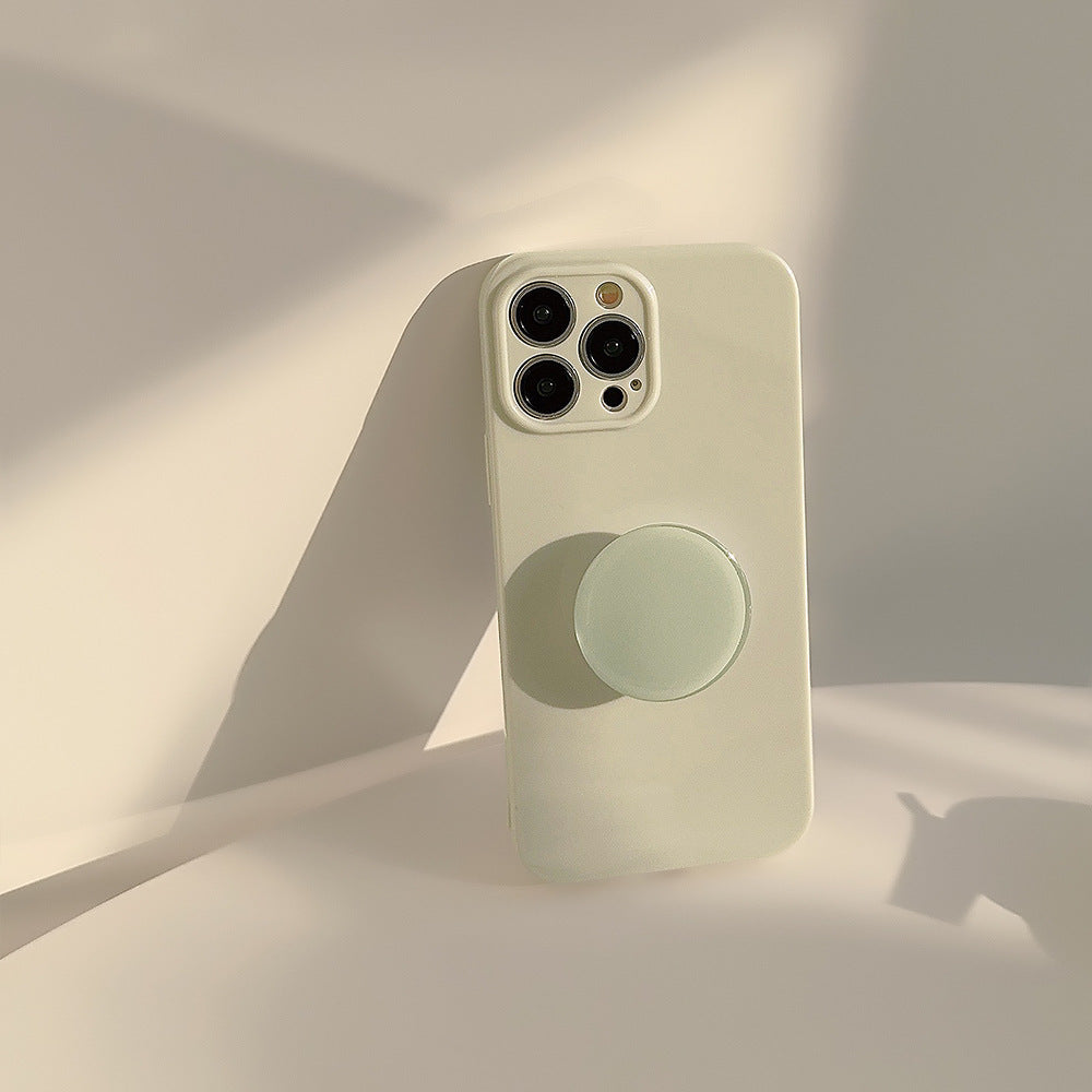 Solid Color Bracket Phone Case Simple