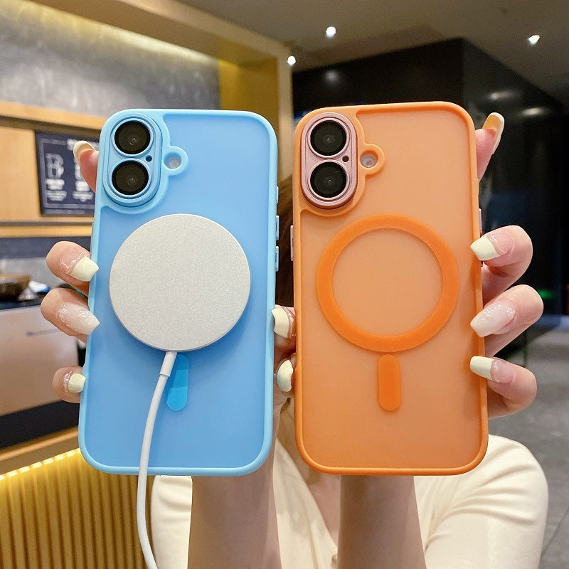 Phone Case Yadun Skin Frosted Magnetic Lens Protector Protective Case