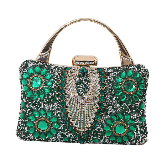 Metal Handheld Handmade Diamond Inlaid Dinner Bag