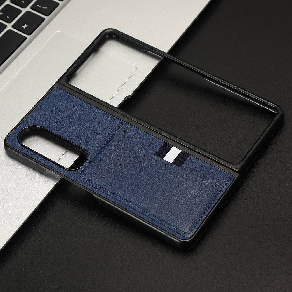 Simple Card-inserting Litchi Pattern Phone Case