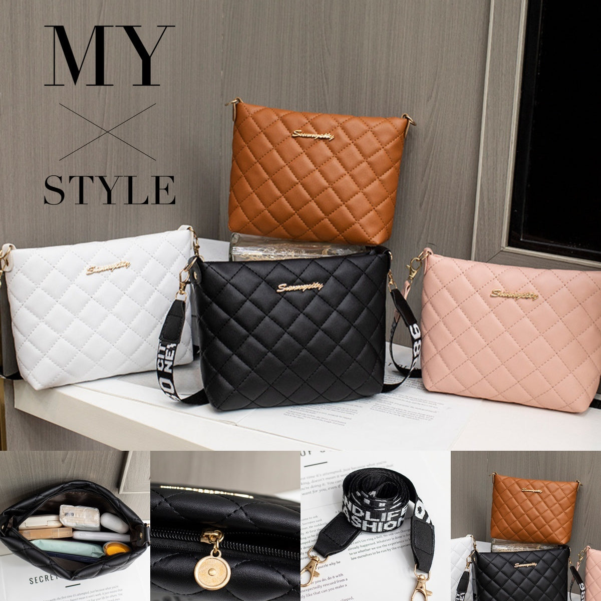 Small Messenger Embroidery Shoulder Bags Fashion Chain Ladies Crossbody Purse