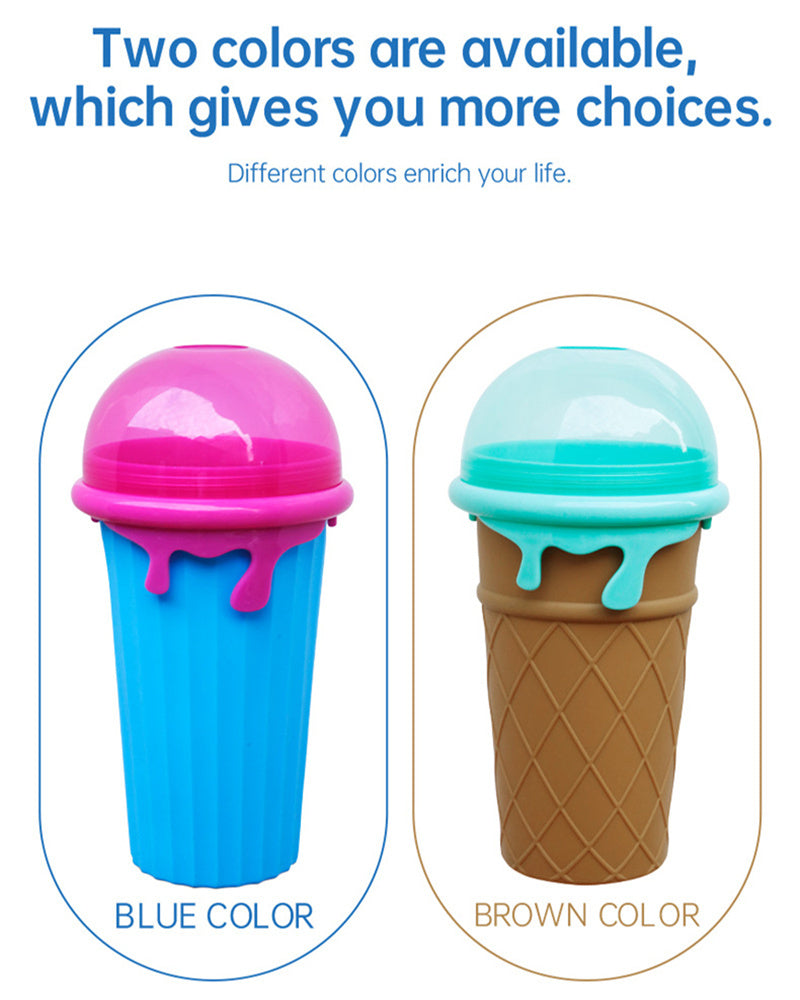Slushy Cup Summer Squeeze Homemade Juice Water Bottle Quick-Frozen Smoothie
