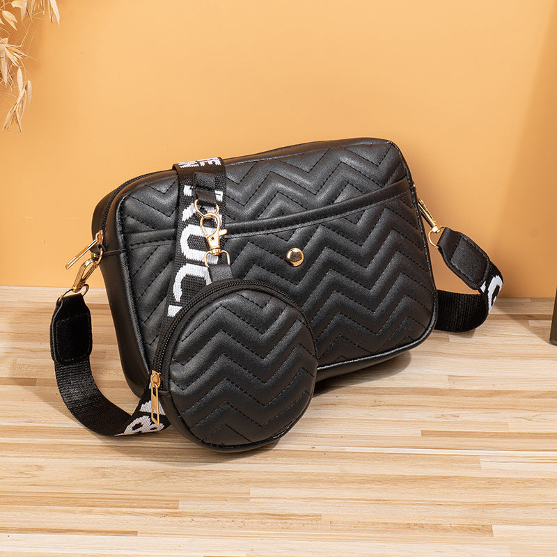 Wave Pattern Cross Body Camera Bag