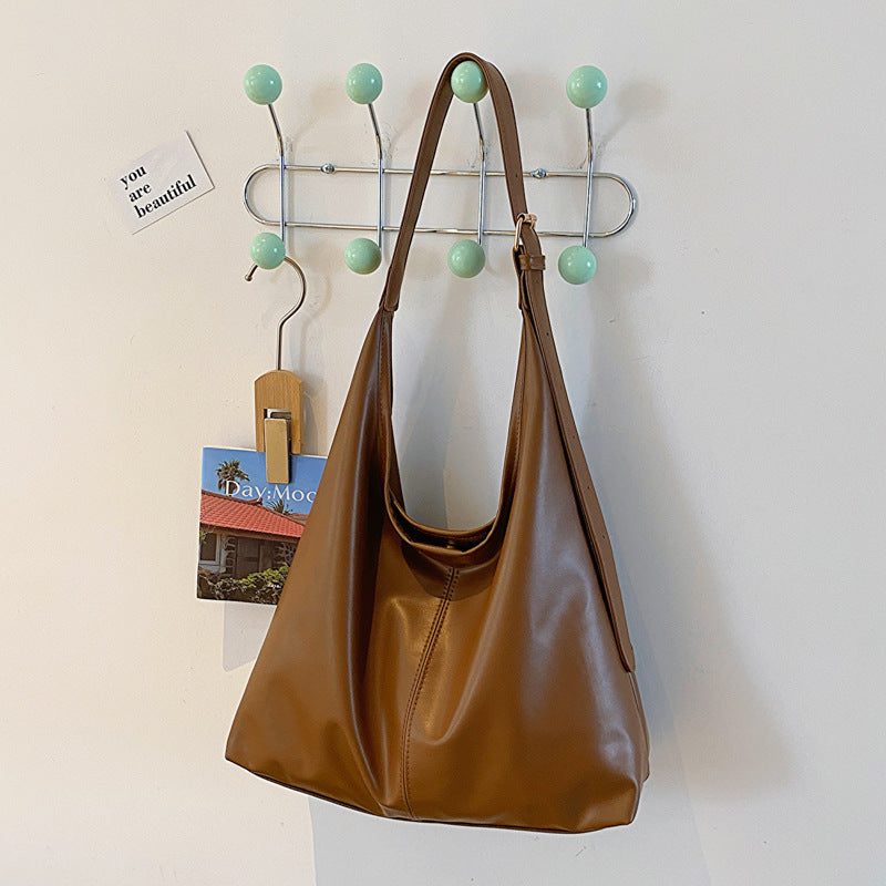 Retro Textured Shoulder Bag