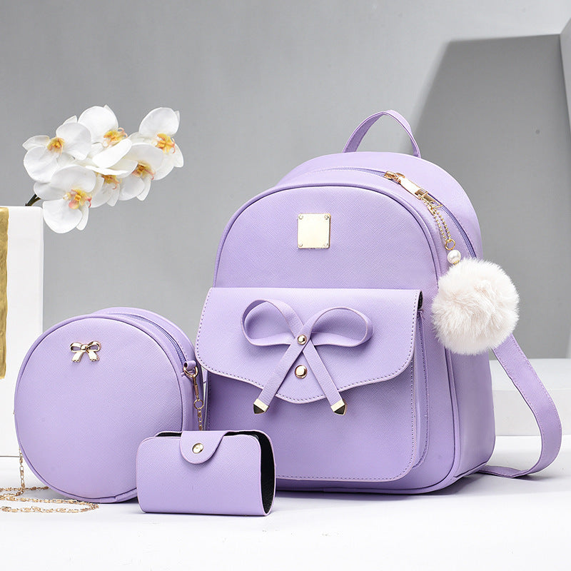 Women's Bags PU Bow Backpack Crossbody