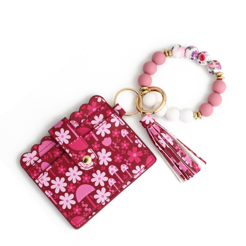 Love Polyurethane Card Holder Silica Gel Key Chain