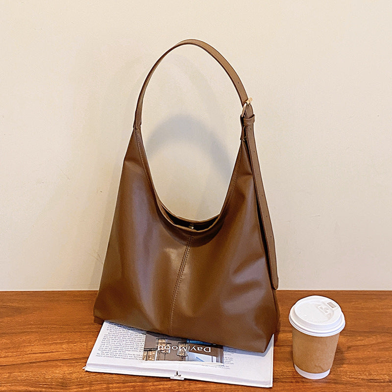 Retro Textured Shoulder Bag