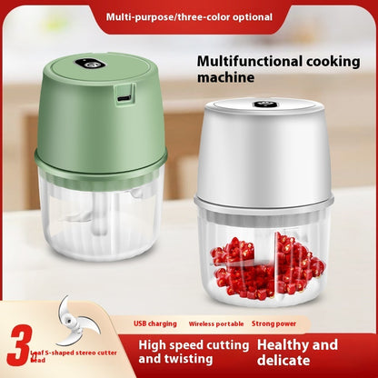 Electric Garlic Press Portable Wireless Food Chopper Mini