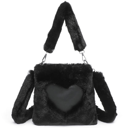 Women Fluffy Shoulder Bag Top-handle