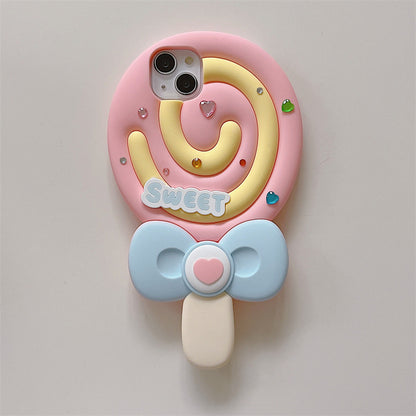 Silicone Phone Case Cute Lollipop Protective Sleeve
