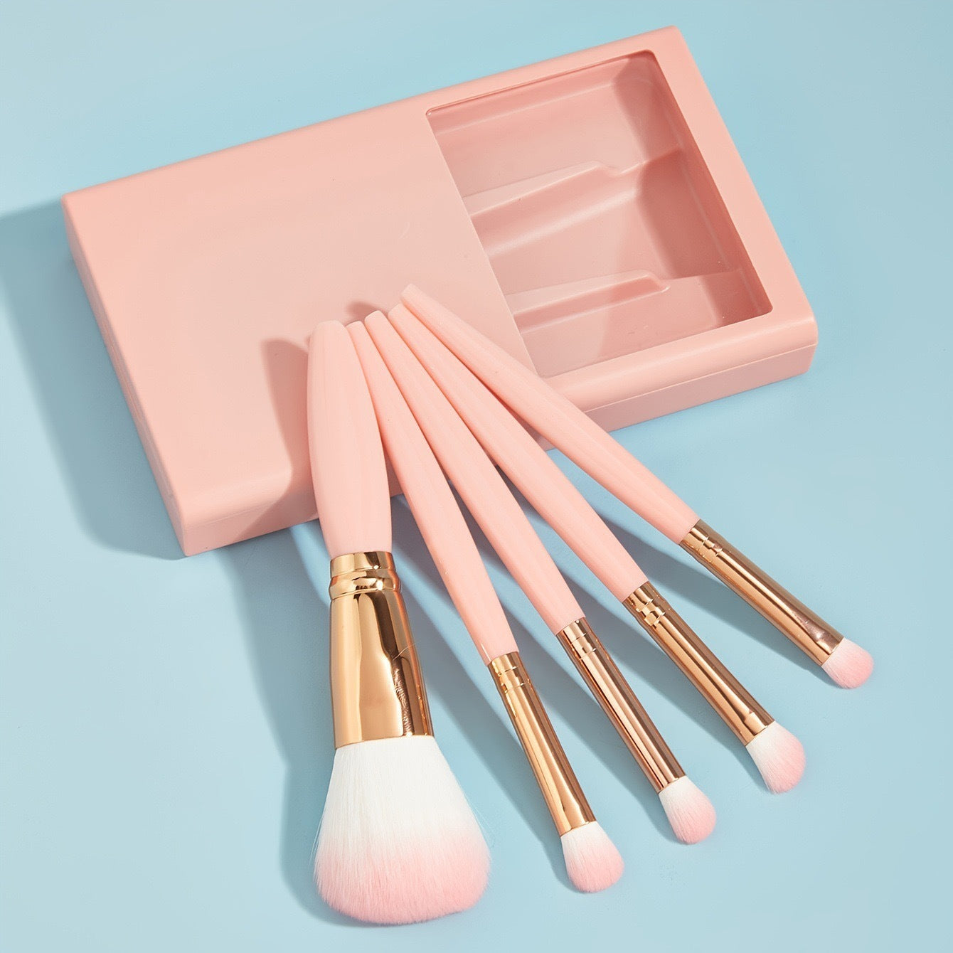Makeup Brushes with Mirror Travel Set