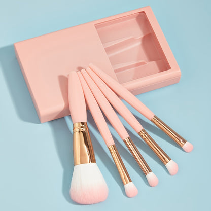 Makeup Brushes with Mirror Travel Set