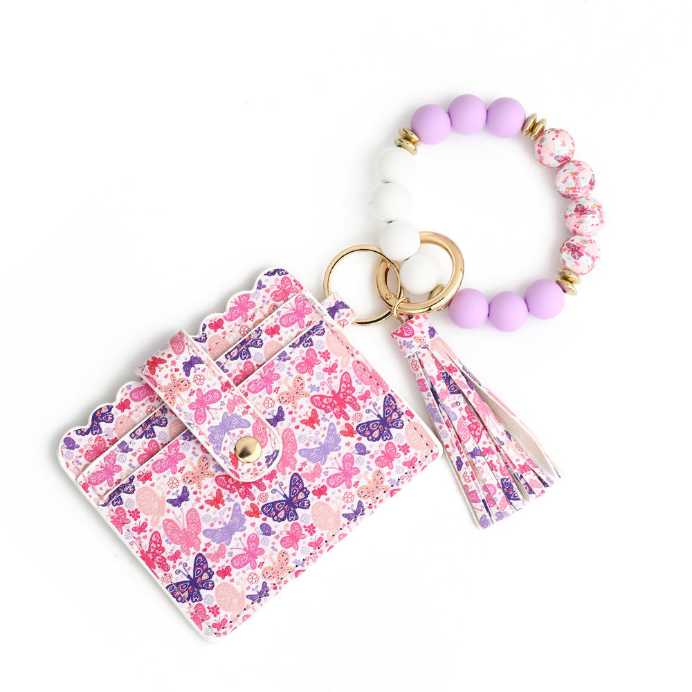 Love Polyurethane Card Holder Silica Gel Key Chain