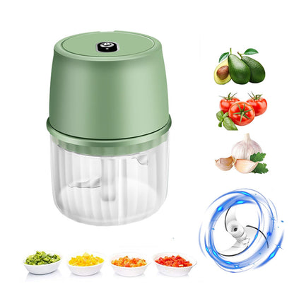 Electric Garlic Press Portable Wireless Food Chopper Mini