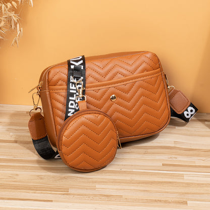 Wave Pattern Cross Body Camera Bag