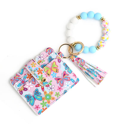 Love Polyurethane Card Holder Silica Gel Key Chain
