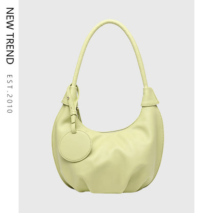 Portable Underarm Bag Leisure Soft Leather Versatile Shoulder Dumpling Bag