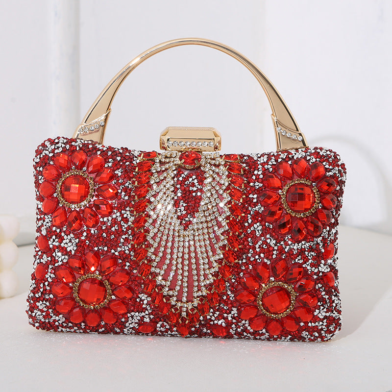 Metal Handheld Handmade Diamond Inlaid Dinner Bag