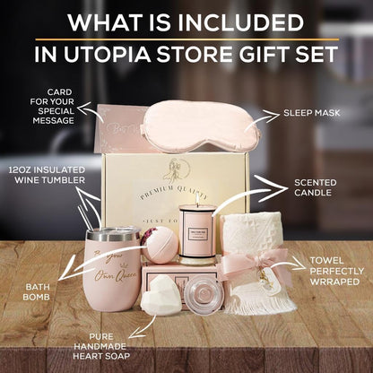 7PC Scented Candles & Bath Bombs Set,Gifts for Women